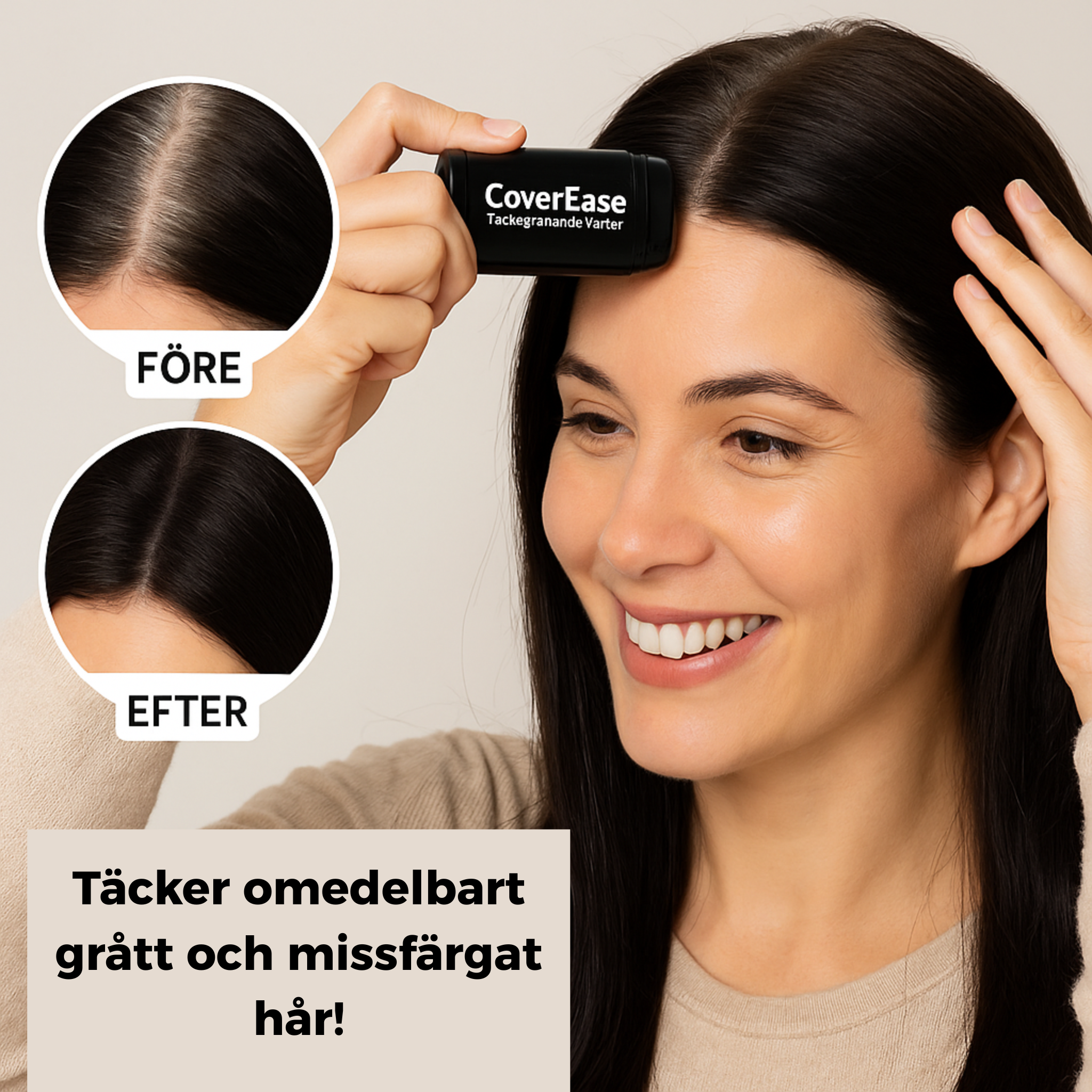 CoverEase™ - Dölj utväxt och grått hår enkelt